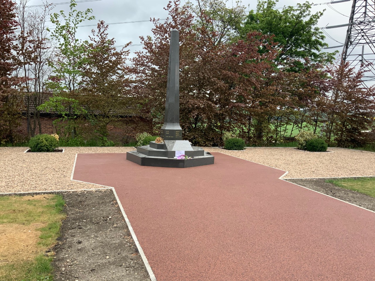 Resin footpath to memorial